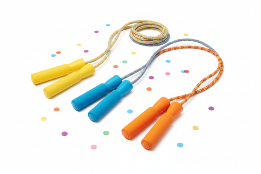Colorful kids jump rope set